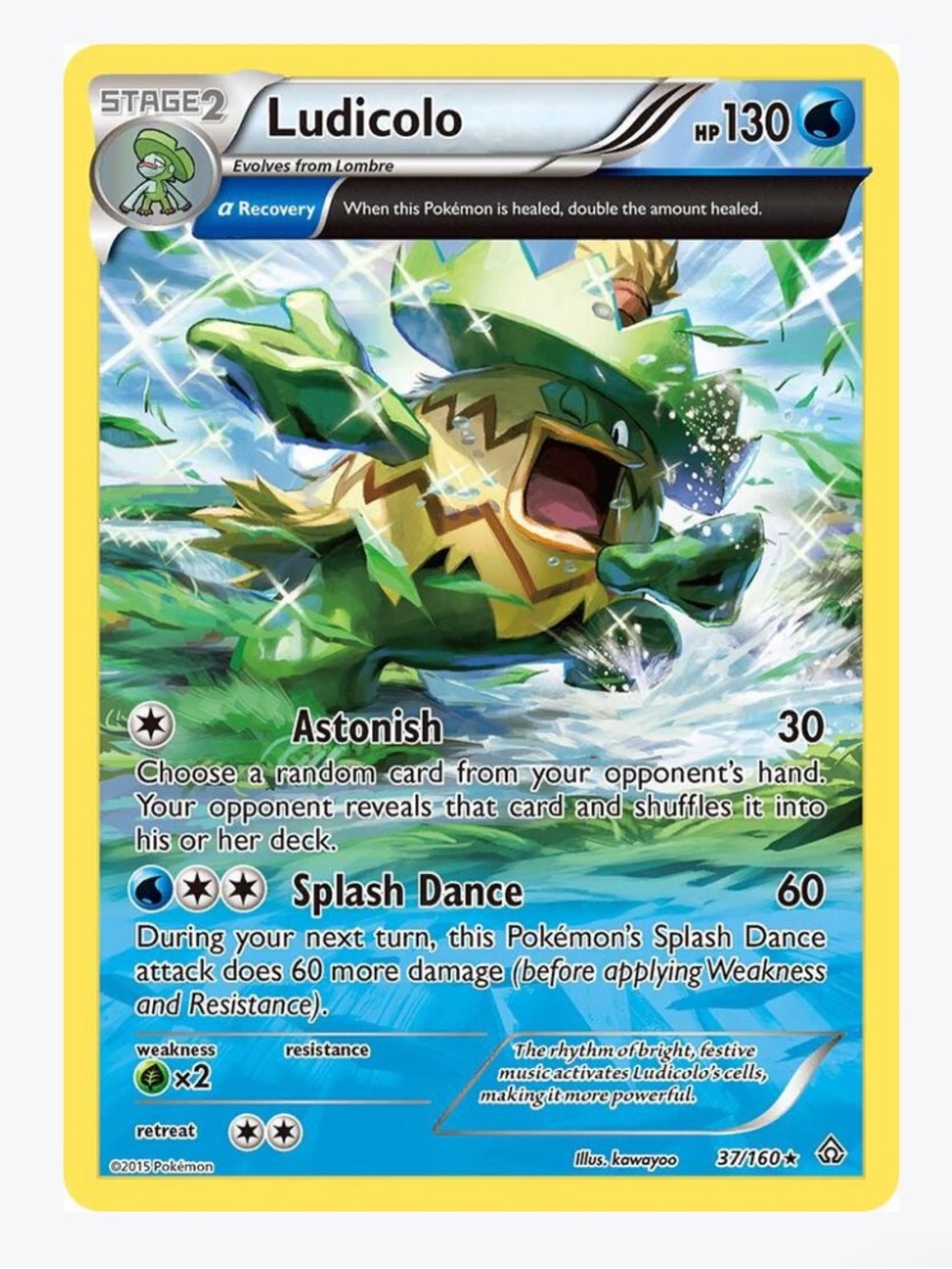 Ludicolo (Alpha) XY Primal Clash Pokemon Trading Card